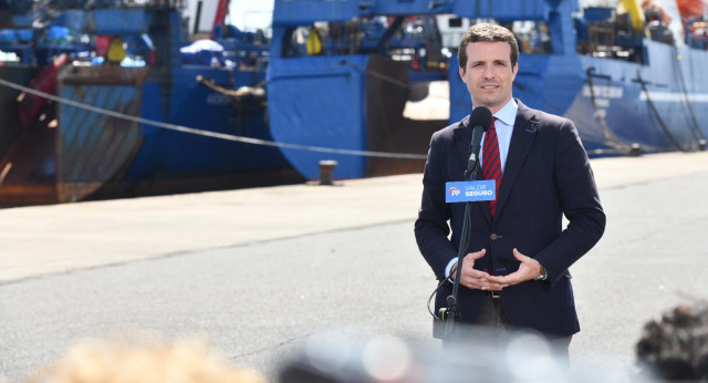 Pablo Casado en su visita a Gran Canaria