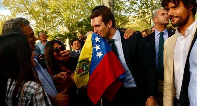 Pablo Casado clausura un acto del PP en Madrid.