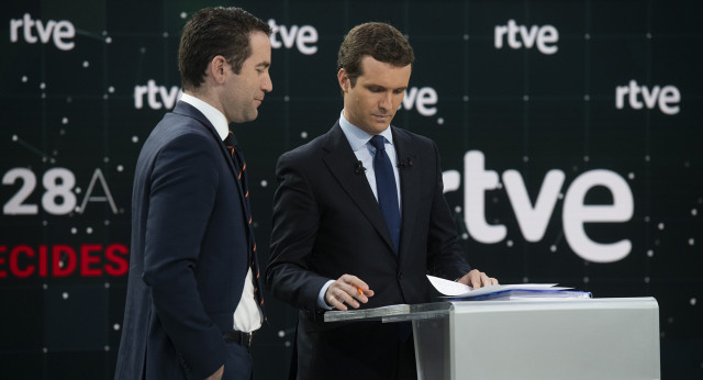 Pablo Casado en el debate Electoral de RTVE