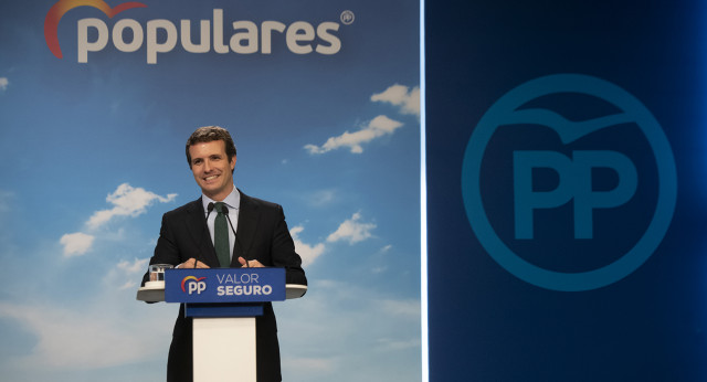 Pablo Casado en rueda de prensa Valoración Resultados Electorales