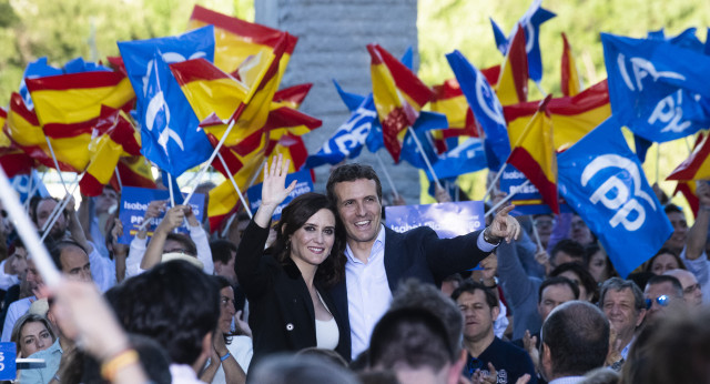 Pablo Casado en el cierre de campaña en Madrid