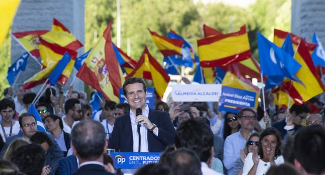 Pablo Casado en el cierre de campaña en Madrid