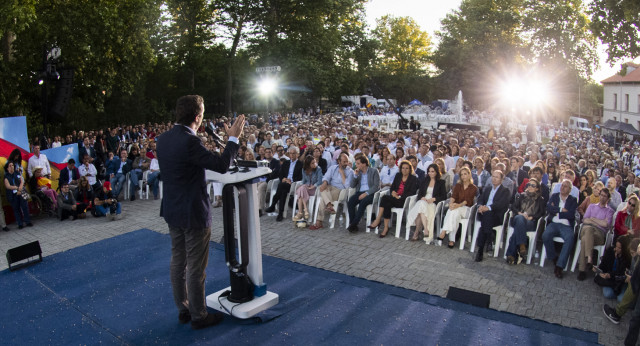 Pablo Casado en el cierre de campaña en Madrid