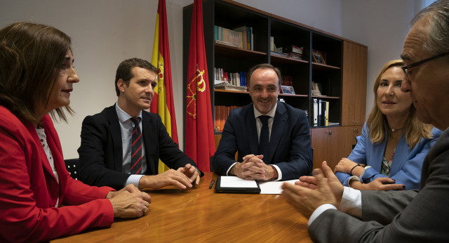 Reunión de Pablo Casado con Javier Esparza, Presidente de UPN