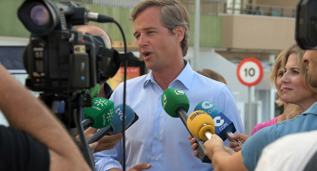 El vicesecretario de Territorial, Antonio González Terol, ante los medios de comunicación