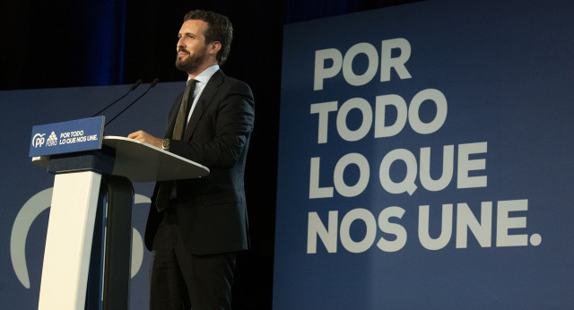 El presidente del Partido Popular, Pablo Casado