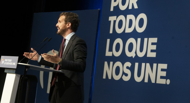 El presidente del Partido Popular, Pablo Casado