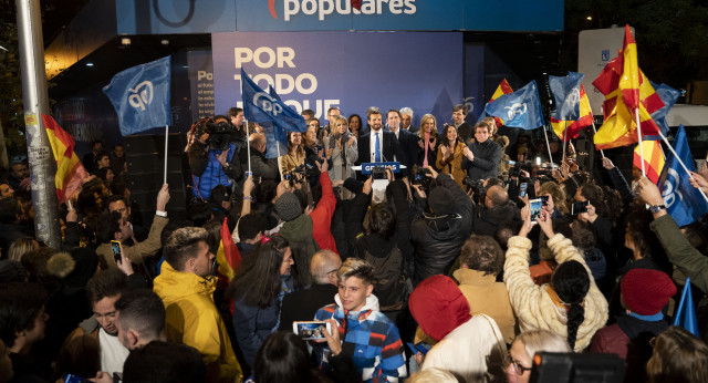 Noche electoral en la sede del PP