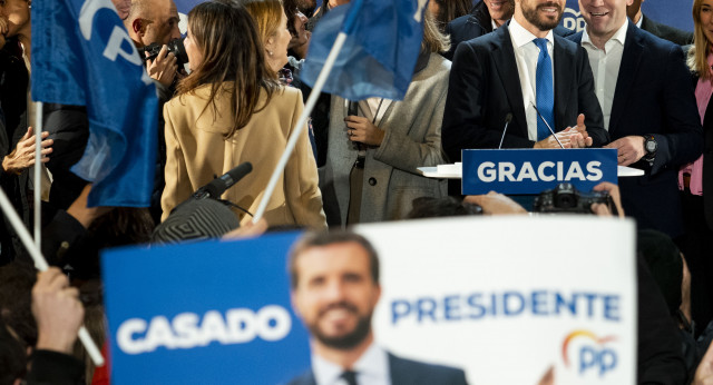 Noche electoral en la sede del PP