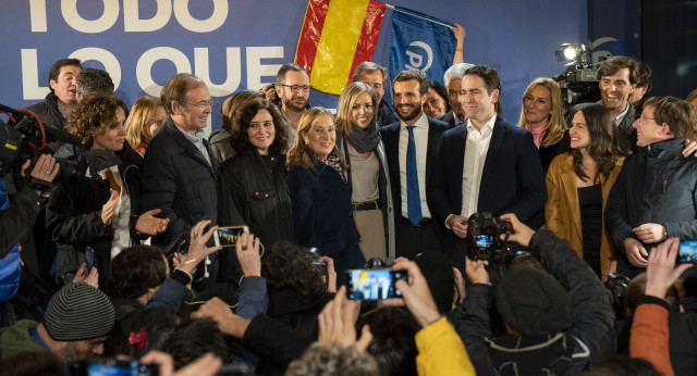 Noche electoral en la sede del PP