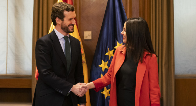 Reunión de Pablo Casado con Inés Arrimadas