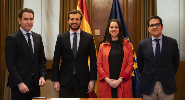 Reunión de Pablo Casado con Inés Arrimadas