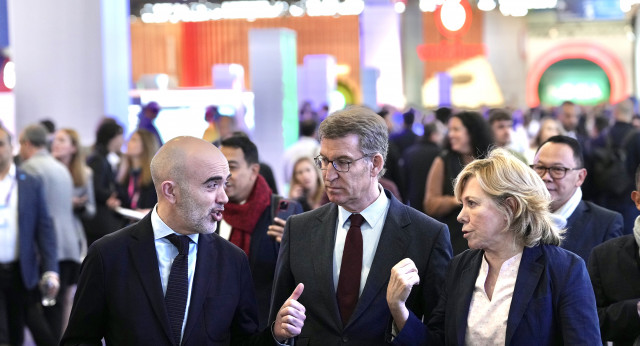 Alberto Núñez Feijóo visita Mobile World Congress 2023