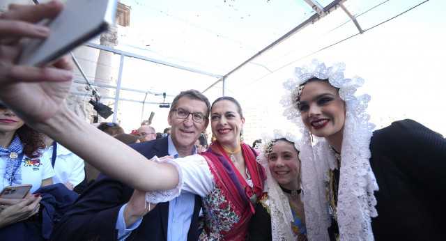 Alberto Núñez Feijóo en las Fallas