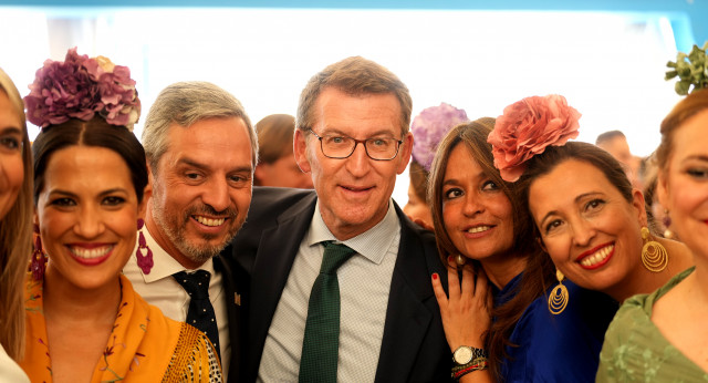 Alberto Núñez Feijóo en la Feria de Abril de Sevilla