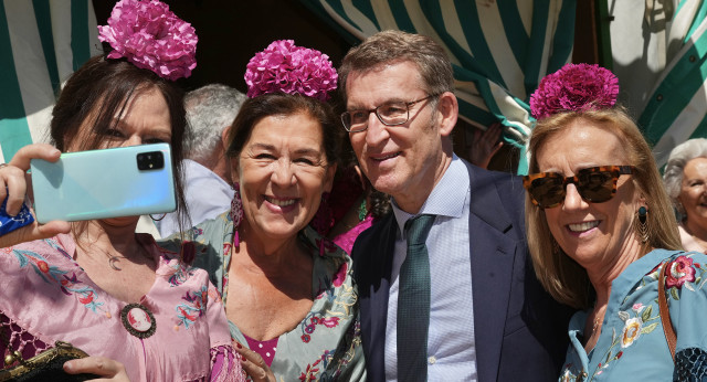 Alberto Núñez Feijóo en la Feria de Abril de Sevilla