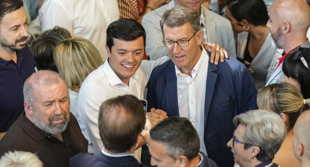 Alberto Núñez Feijóo en un acto en Valencia