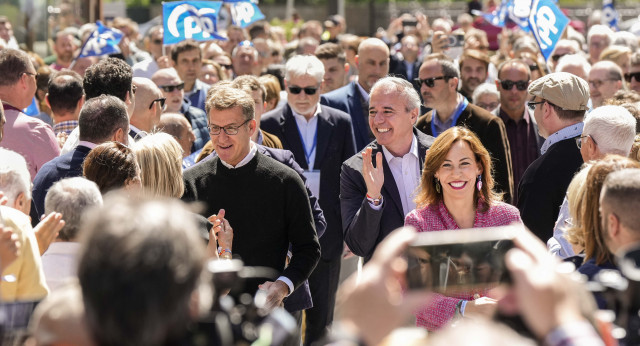 Alberto Núñez Feijóo en un acto en Zaragoza