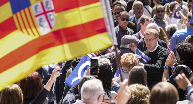 Alberto Núñez Feijóo en un acto en Zaragoza