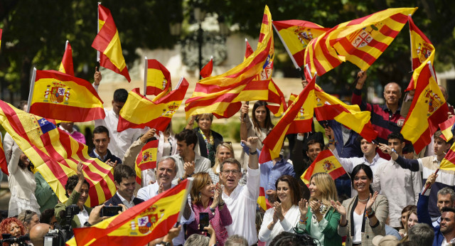 Alberto Núñez Feijóo en un acto en Zaragoza