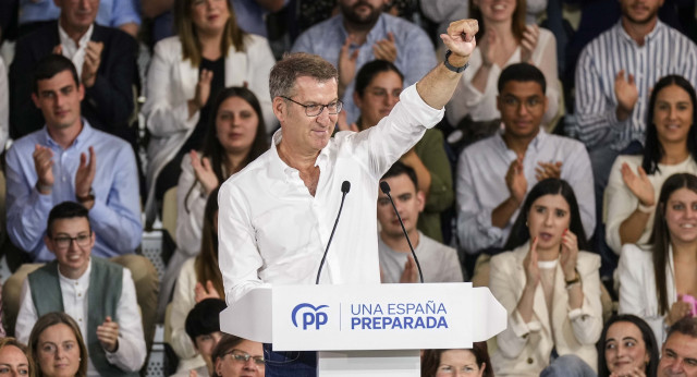 Alberto Núñez Feijóo en un acto en Santiago de Compostela.