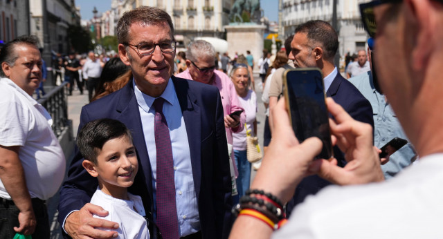 Alberto Núñez Feijóo en la toma de posesión de Isabel Díaz Ayuso.