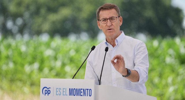 Alberto Núñez Feijóo participa de un acto sobre mundo rural en Gimenells (Lleida)