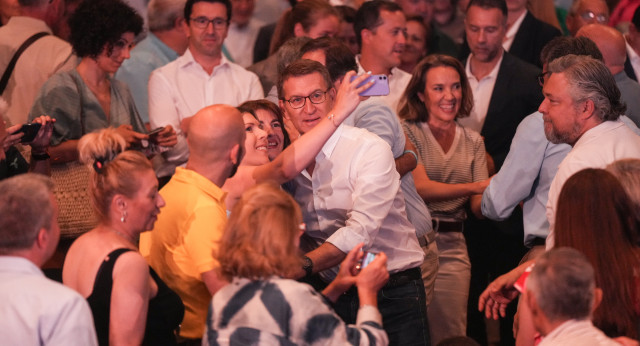 Alberto Núñez Feijóo en un acto con alcaldes en Toledo