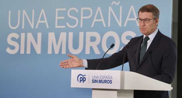 Alberto Núñez Feijóo en un acto de balance de 2023