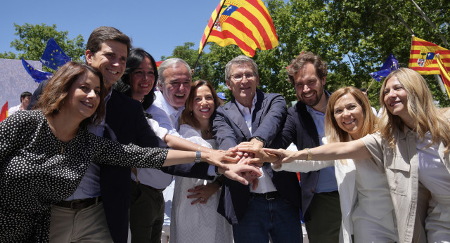 Feijóo en un acto del PP en Zaragoza