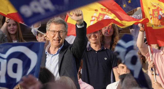 Alberto Núñez Feijóo participa en un acto electoral en Valladolid 