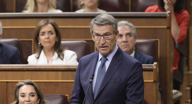 Alberto Núñez Feijóo, en la Sesión de Control al Gobierno.