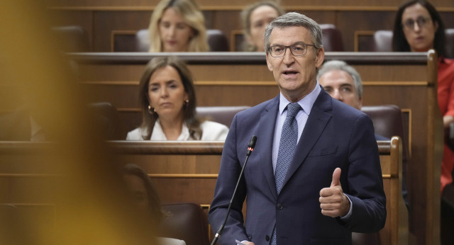 Alberto Núñez Feijóo, en la Sesión de Control al Gobierno.