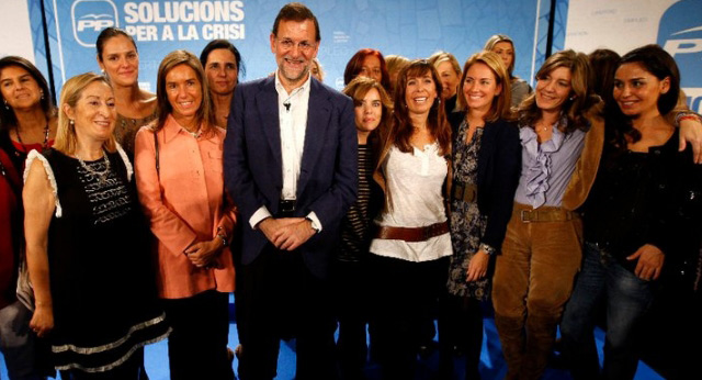 Mariano Rajoy durante su intervención en el acto con mujeres