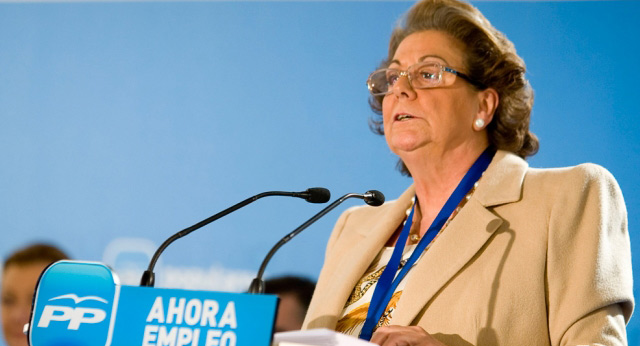 La alcadesa de Valenciana, Rita Barberá, durante su intervención en la XVII Intermunicipal popular