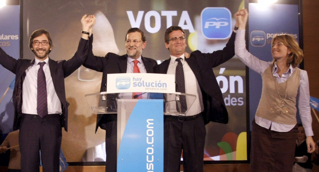 Mariano Rajoy en Bilbao. Elecciones Vascas