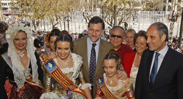 Mariano Rajoy en las Fallas de Valencia