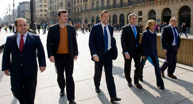 Mariano Rajoy y los miembros del Comité de Dirección visitan Pamplona