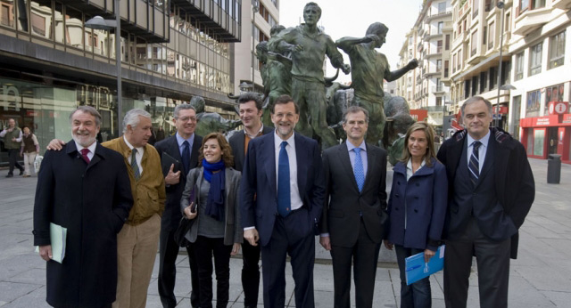 Mariano Rajoy y los miembros del Comité de Dirección visitan Pamplona