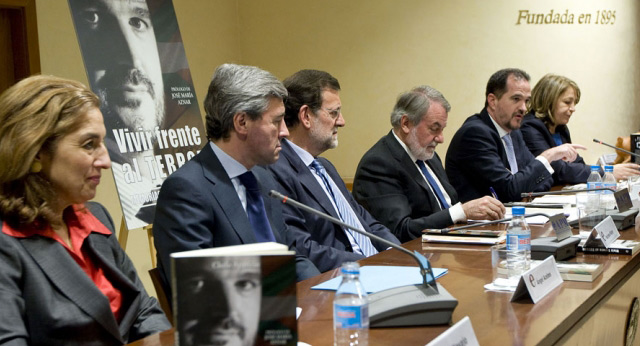 Mariano Rajoy en la presentación del libro "Vivir frente al terror"