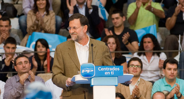 Mariano Rajoy en un acto del PP en Pontevedra