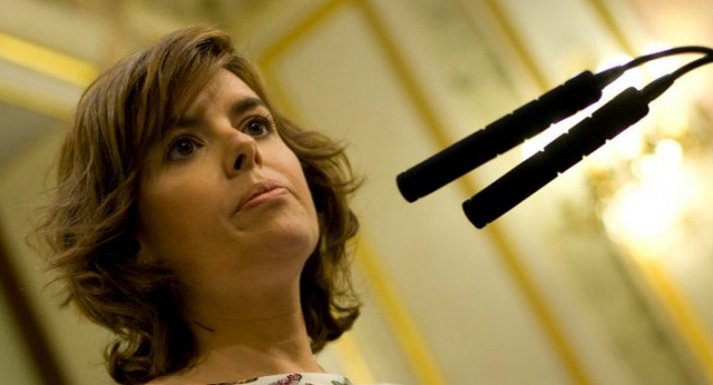 Soraya Sáenz de Santamaría durante el Debate sobre el Estado de la Nación