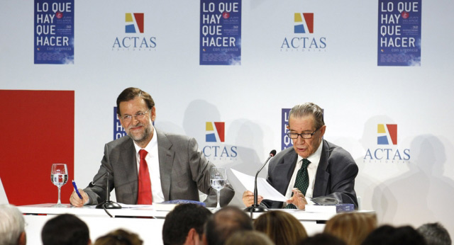 Mariano Rajoy en la presentación del libro "Lo que hay que hacer con urgencia"