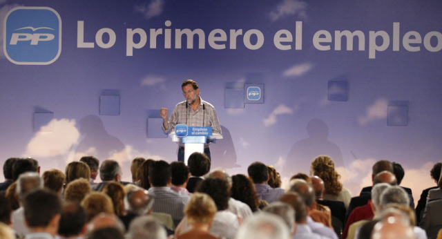 Mariano Rajoy durante la clausura del Foro "Lo primero el empleo" 