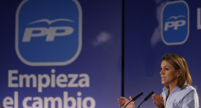 La secretaria general del PP, María Dolores de Cospedal