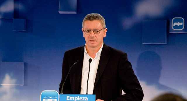 El alcalde de Madrid, Alberto Ruiz Gallardón, durante su intervención