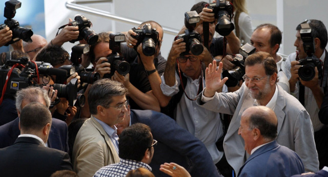 Mariano Rajoy a su llegada al Foro