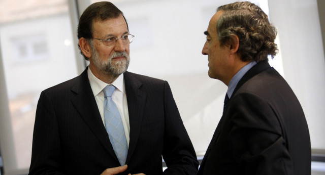 Mariano Rajoy se reúne con el presidente de la CEOE, Joan Rosell