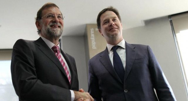 Mariano Rajoy se reúne con Nick Clegg