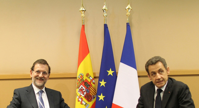 Mariano Rajoy con Nicolas Sarkozy